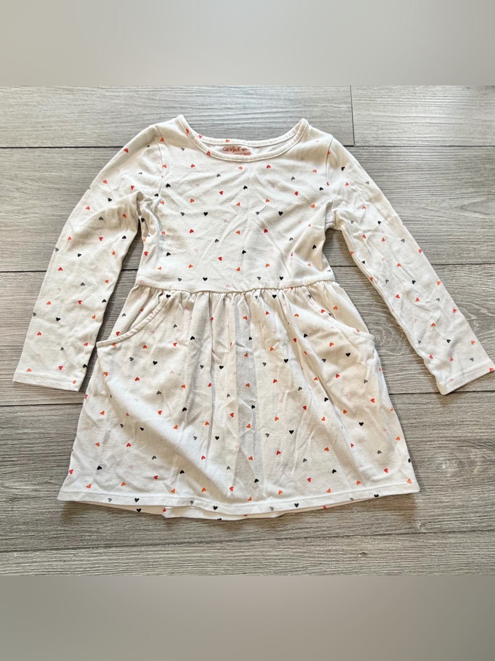 Cat & Jack Girls Heart Dress XS 4/5
